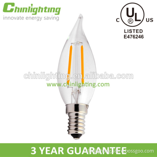 CA32 CA10 Candle light bulb LED edison filament bulbs UL CE Listed